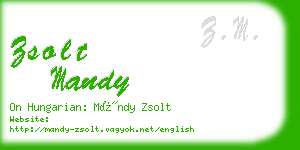 zsolt mandy business card